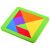 Hab Puzzle Tangram, fertige quadratische Form