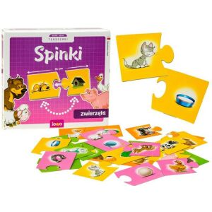 Hra Spiniki Zvieratá, puzzle pre deti, 24 dielikov, vek 4-6 rokov, hra na spájanie, vzdelávacia hračka - Puzzle