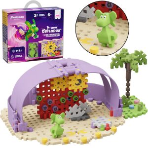 Marioinex Dragon Diplodocus și Scena Concursului Magilor blocuri de construcție, 148 de piese, cu o figurină de dragon verde - Marioinex Jocuri de constructie - Lego