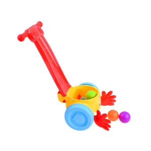 Popper Walker Schiebespielzeug mit Bällen, rot und gelb, für Kleinkinder, ab 12 Monaten - Babywalker, Lauflernhilfen und Entwicklungsspiele für Kleinkinder