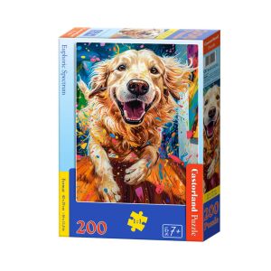 Castorland 200-teiliges Puzzle, Euphoria Spectrum, mit einem Golden Retriever Hund - Castorland Puzzle