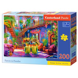 Puzzle Castorland 200 elementów, Papugi w Raju, dla dzieci od 7 lat - Castorland Puzzle