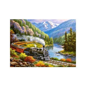 Összerakott Castorland Eagle River Vonat Puzzle, 300 darabos, festői táj - Puzzle