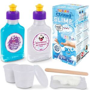 Tuban Cloud Slime Set de slime DIY, include adeziv, activator, zăpadă artificială, spatulă și recipiente - Slime