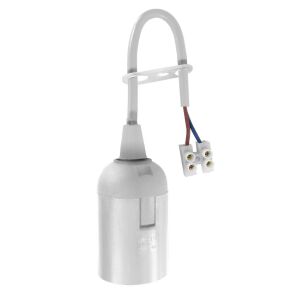Цокъл за крушка E27 Virone LH/E27-20/W/PZ, с кабел и клеморед, бял 113888062 - Лампи и осветление