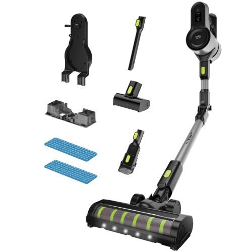 Zvislý vysávač BEKO ErgoClean PRO VRT84225VI, 0,55 l, 25,2 V, maximálna doba prevádzky 45 min, čierno-sivý