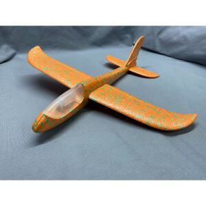 Polisztirol sikló táskában, hossza 47 cm, tetején lámpákkal, Narancs, Flippy