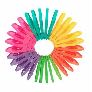 Rejtvény gyerekeknek, Flippy, fidget loop, halmozási funkció, hurkok, dekompressziós, szivárvány, 20 cm