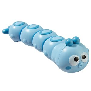 Mechanikus játék gyerekeknek Flippy, vicces hernyó, ABS anyag, kulccsal, móka, kúszik, mozog, 15 x 4 cm, kék