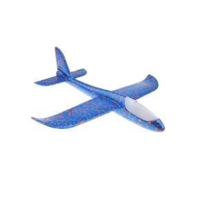 Vitorlázórepülő pilótával, Flippy, Polisztirolból, Fényekkel a pilótakabinban, Hossz 47 cm, Kék