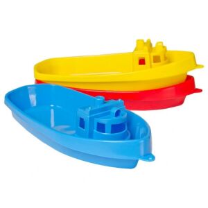 Műanyag kishajó - 38 cm пластмасова играчка лодка за деца, синя, жълта и червена - TechnoK