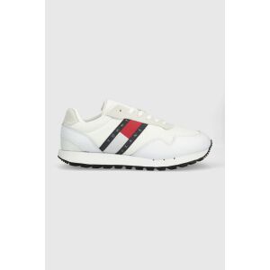Białe męskie buty sportowe Tommy Jeans Retro Runner Ess EM0EM01081 - Tommy Jeans