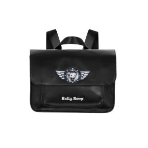 Betty Boop Motor Love Rucksack, Vorderansicht, schwarz - Rucksäcke