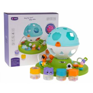 Jucărie interactivă Abero Planet Light pentru sortarea formelor pentru bebeluși, albastră - Jocuri de sortare a formelor