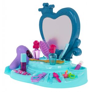 Toaletná súprava Beauty Fashion v modrej farbe pre deti, obsahuje zrkadlo, fén, hrebeñ, kefu, ôzdoby a mnoho iného - Ramiz Kozmetické stolíky, make up sety, vône