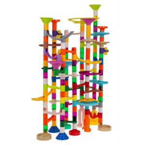 Set de construcție pentru bile Giga, 140 piese, 60 bile, colorat, din plastic, pentru copii, jucărie educativă - Ramiz