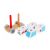 Fa mentőautó építőjáték, blokkokból, gyerekeknek, szétszerelve