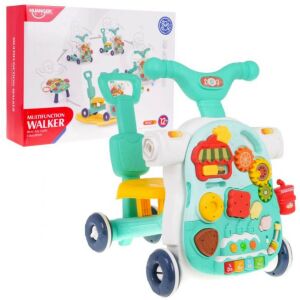 Huanger Multifuncțional Walker 5 în 1 Baby Walker, Jucărie de împingere, Ride-on, Balansoar, Scuter, Masă de activitate, cu lumini și sunete - Premergatoare, Premergatoare și Jocuri de dezvoltare pentru copii mici