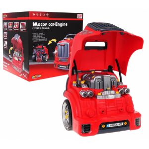 Stivuitor interactiv cu capotă și tablou de bord ridicabile - roșu 113897598 - Mașină de lucru pentru copii