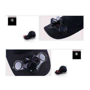 Piros Napelemes Solar Baseball Sapka Beépített Napenergiával Töltődő LED Fényekkel 136291414 - Férfi baseball sapka