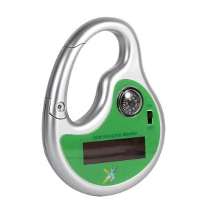 Napelemes szúnyogriasztó karabinerrel, iránytűvel és be/ki kapcsolóval - Homyl