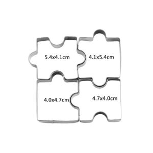 Puzzle alakú süteménykiszúró forma készlet (4 darab) sütéshez 113908667 - Sütemény kiszúró