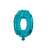 Balon cu folie cu numărul 0, albastru, 32 cm
