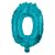 Turquoise Number 0 Foil Balloon - 32 cm