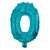 Blue number 0 foil balloon, 32 cm