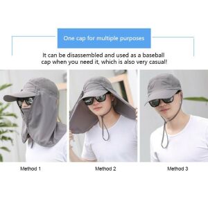 Kültéri napvédő baseball sapka arc- és tarkóvédővel sportoláshoz 113913485 - Férfi baseball sapka