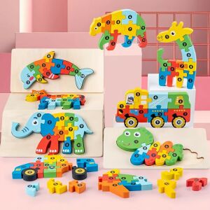 3D-s Montessori fa puzzle játék gyerekeknek - Dínó 1 témájú fejlesztő játék 113915737 - Puzzle & Kirakó