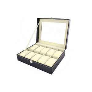 10 rekeszes karóra tároló doboz - óratartó szekrény rekeszekkel 113919040 - Óraforgató & óratartó doboz
