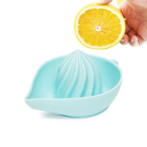 Presă de lămâie din silicon albastru cu un cioc pentru turnare ușoară, perfectă pentru a face suc proaspăt - Fierbătoare, Sandwich-maker, Blendere, Prajitoare de paine și Storcatoare de fructe și legume