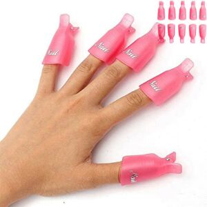 10 Stück UV-Gellack-Entferner-Set - Professionelle Kunststoff-Acryl-Nageldekorations-Soak-Off-Kappen für einfache Anwendung und Entfernung 113920084 - Maniküre & Pediküre