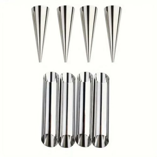 Set de 8 forme pentru cornete de cremă, forme antiaderente pentru cannoli, 113920089