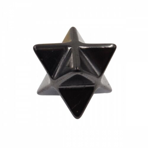 Shungit Merkaba 3cm, fekete csillag alakú kristály, meditációhoz, energia tisztításhoz és víztisztításhoz - Ásvány