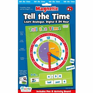 Fiesta Crafts Mágneses Óra Tanulás, 58 Mágneses Darab, Játék Tábla, 4 Éves Kortól - Fejlesztő játék ovisoknak