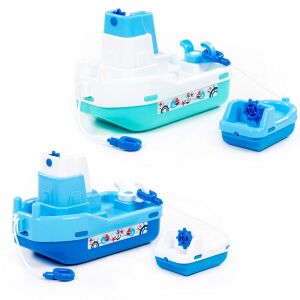 Vontató csónakkal, 28,3x15,3x17,8 cm, Daemi