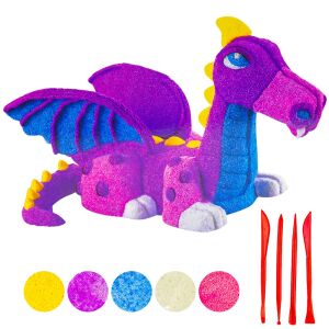 Granulált gyurma készlet 3D Dragon sablonnal dobozban, Robentoys
