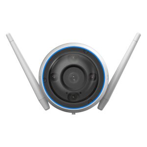 EZVIZ H3 3K Wi-Fi IP megfigyelő kamera, fehér, elülső nézet, lencse és antennák láthatóak - Ezviz