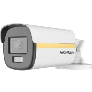 Hikvision DS-2CE12DF3T-LSE 2MP ColorVu analóg biztonsági kamera Smart-Hybrid fény, 2,8 mm-es objektív, 40 m-es IR, 40 m-es fehér fény, mikrofon, riasztás - Hikvision Biztonsági kamera
