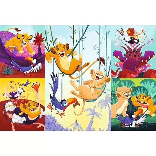 Oroszlánkirály kirakós játék, 100 darabos, Simba és barátaival - Puzzle és kirakó