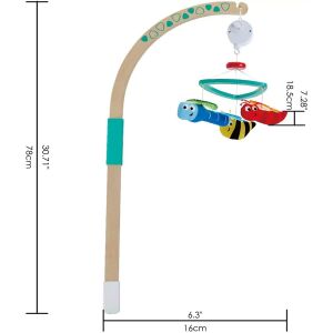 Fából készült zenés körhinta babáknak