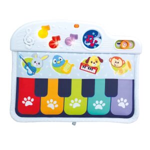 Pianină Winfun Animal Friends pentru pătuț, pianină pentru bebeluși cu lumini și sunete, jucărie muzicală pentru bebeluși, jucărie de dezvoltare pentru bebeluși - Jucării muzicale