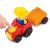 Közelkép a Winfun Farmer 'N Friends Tractor Fun játékon, amely a fény- és hanggombot mutatja