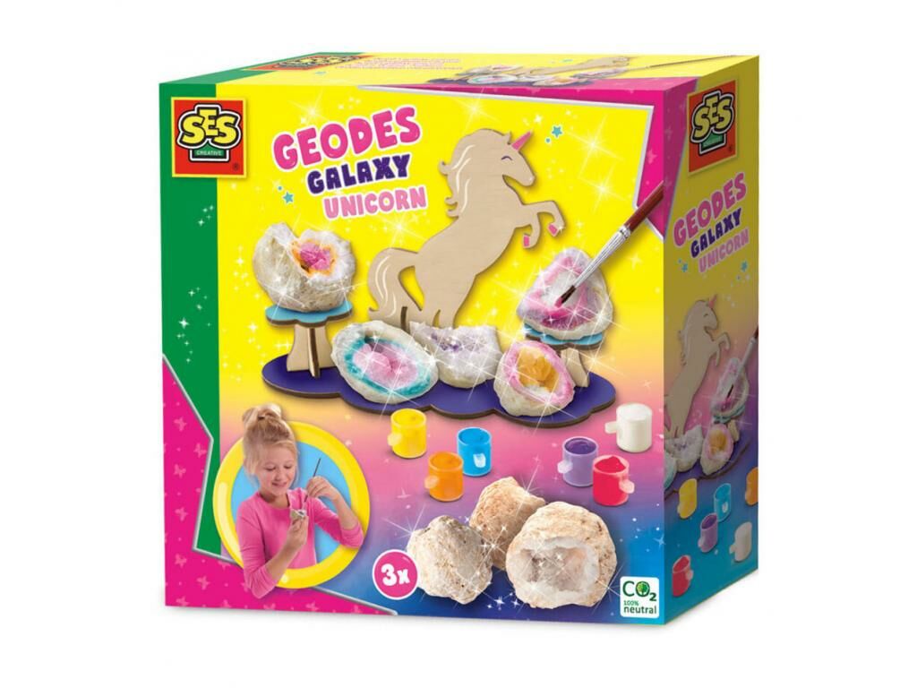 Súprava na ručné práce SES Creative Geodes Galaxy Unicorn Ozdobné kamene