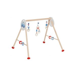 Goki Baba Fitness Autók Játszókeret, fa játszókeret lógó játékokkal csecsemőknek - Goki