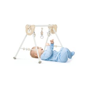 Goki Baba Tornáztató Állvány Mackós, Fa Játékközpont Babáknak, Állítható Magasság, 4 Szint - Goki