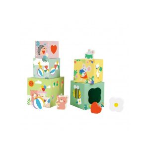 Classic World rakosgatható kockák, erdei állatokkal, 10 db.