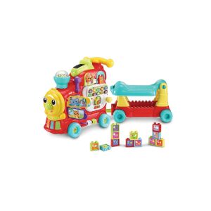 VTech Baby Drive & Learn betűs mozdony, interaktív tanulójáték babáknak, blokkokkal, számokkal és dalokkal - VTech